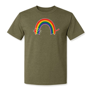 Rainbow Cat Pride T-Shirt, LGBTQ Pet Parent Design for Queer Community Celebrations