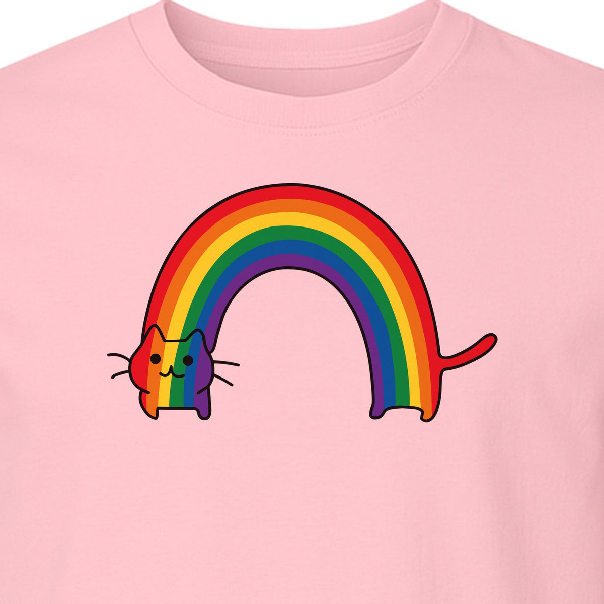 Rainbow Cat Pride T-Shirt, LGBTQ Pet Parent Design for Queer Community Celebrations