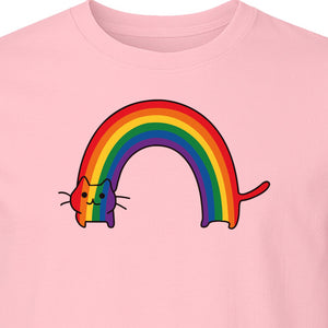 Rainbow Cat Pride T-Shirt, LGBTQ Pet Parent Design for Queer Community Celebrations