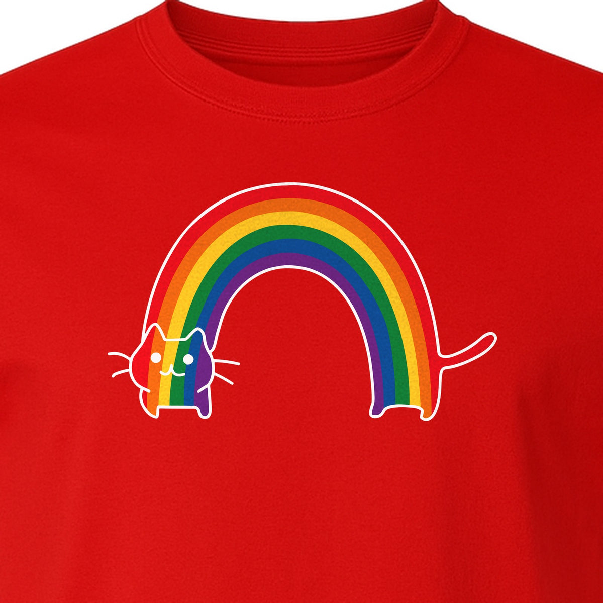 Rainbow Cat Pride T-Shirt, LGBTQ Pet Parent Design for Queer Community Celebrations