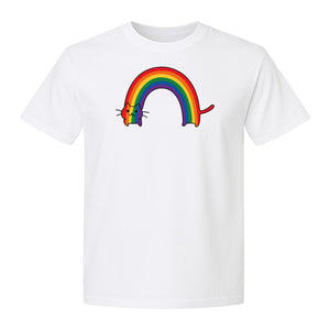 Rainbow Cat Pride T-Shirt, LGBTQ Pet Parent Design for Queer Community Celebrations