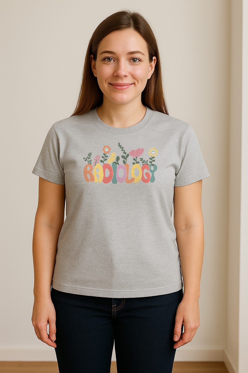 Radiology T-Shirt, Floral Retro Design for Rad Techs, Students and Graduation Gifts