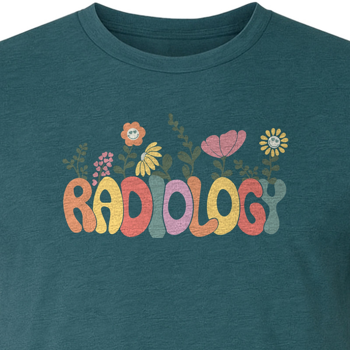 Radiology T-Shirt, Floral Retro Design for Rad Techs, Students and Graduation Gifts