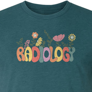 Radiology T-Shirt, Floral Retro Design for Rad Techs, Students and Graduation Gifts