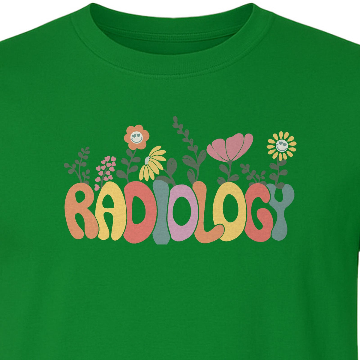 Radiology T-Shirt, Floral Retro Design for Rad Techs, Students and Graduation Gifts