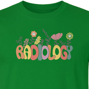 Radiology T-Shirt, Floral Retro Design for Rad Techs, Students and Graduation Gifts