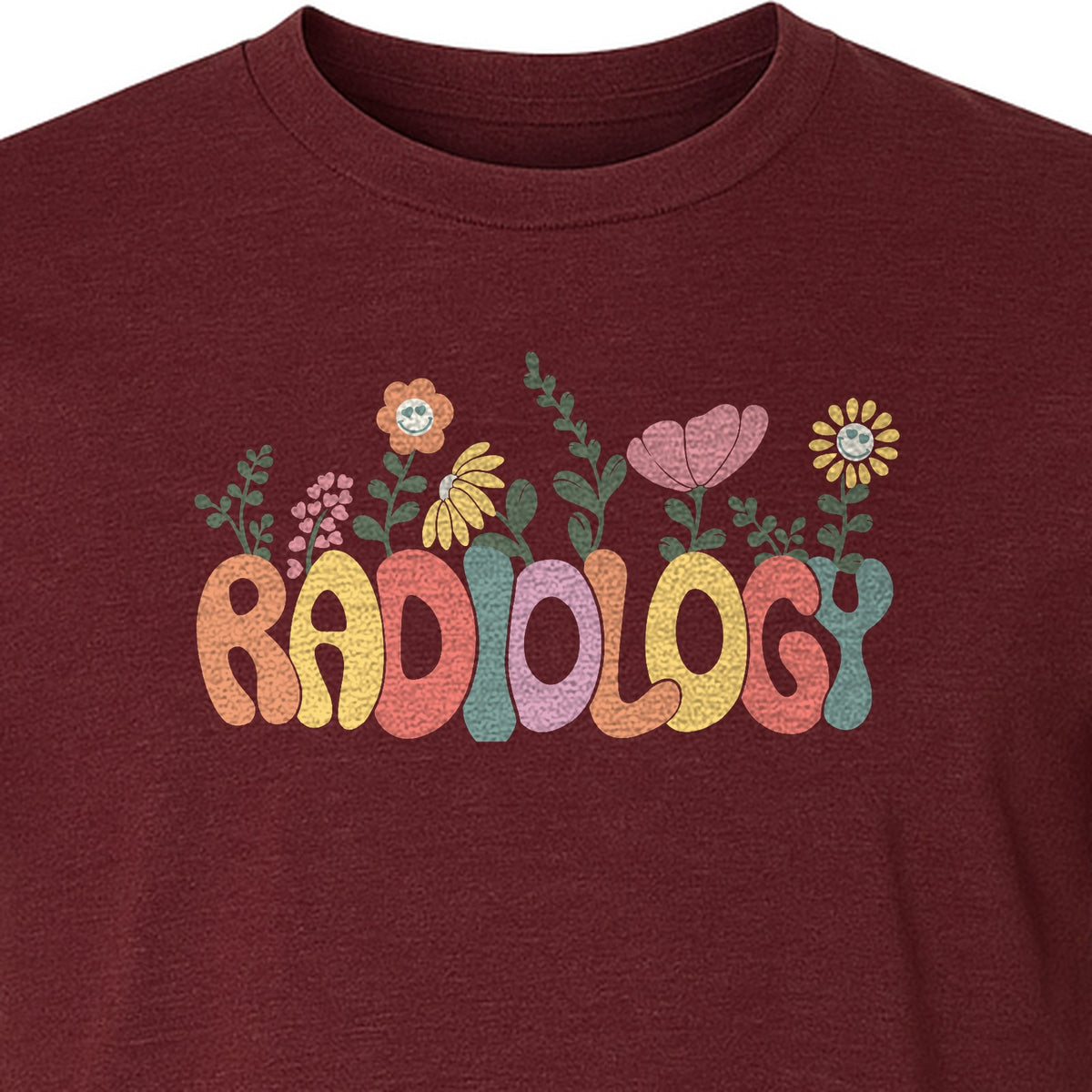 Radiology T-Shirt, Floral Retro Design for Rad Techs, Students and Graduation Gifts