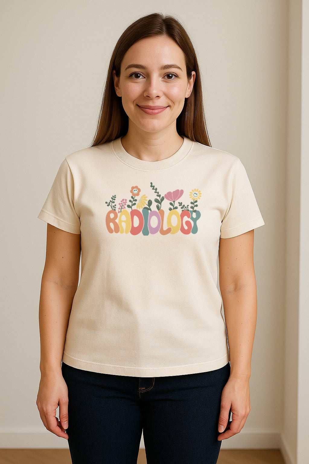 Radiology T-Shirt, Floral Retro Design for Rad Techs, Students and Graduation Gifts