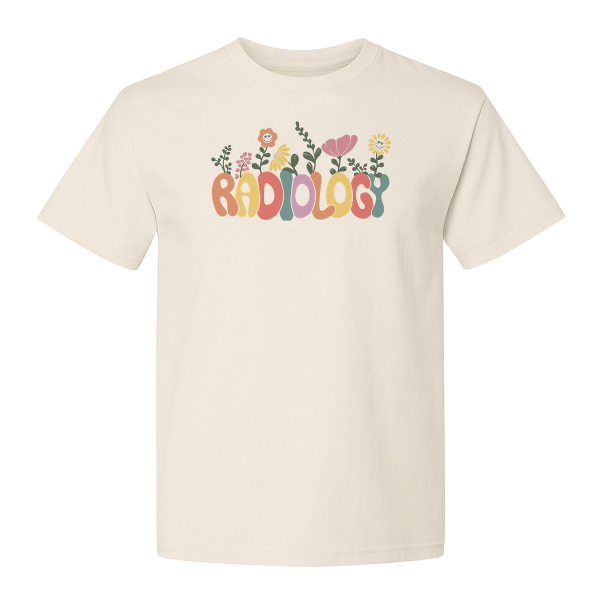 Radiology T-Shirt, Floral Retro Design for Rad Techs, Students and Graduation Gifts