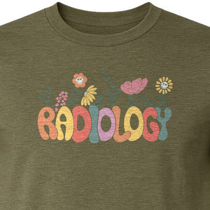 Radiology T-Shirt, Floral Retro Design for Rad Techs, Students and Graduation Gifts