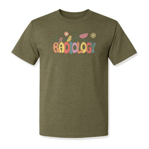 Radiology T-Shirt, Floral Retro Design for Rad Techs, Students and Graduation Gifts
