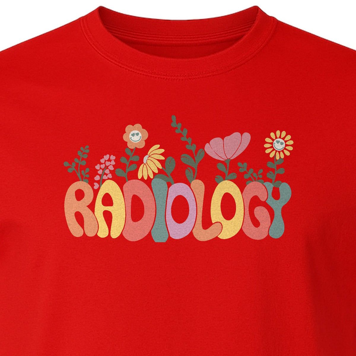 Radiology T-Shirt, Floral Retro Design for Rad Techs, Students and Graduation Gifts