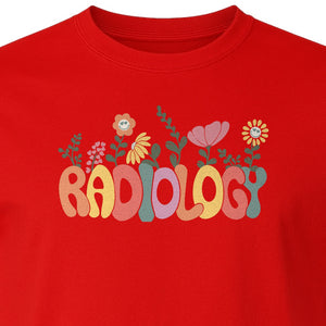 Radiology T-Shirt, Floral Retro Design for Rad Techs, Students and Graduation Gifts