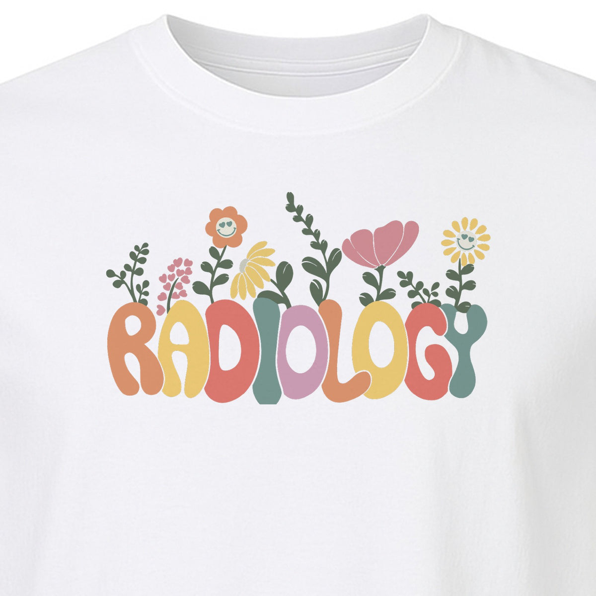Radiology T-Shirt, Floral Retro Design for Rad Techs, Students and Graduation Gifts