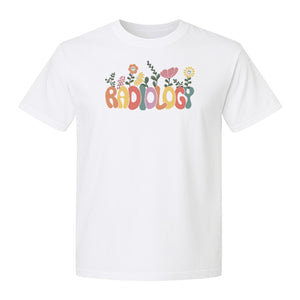 Radiology T-Shirt, Floral Retro Design for Rad Techs, Students and Graduation Gifts
