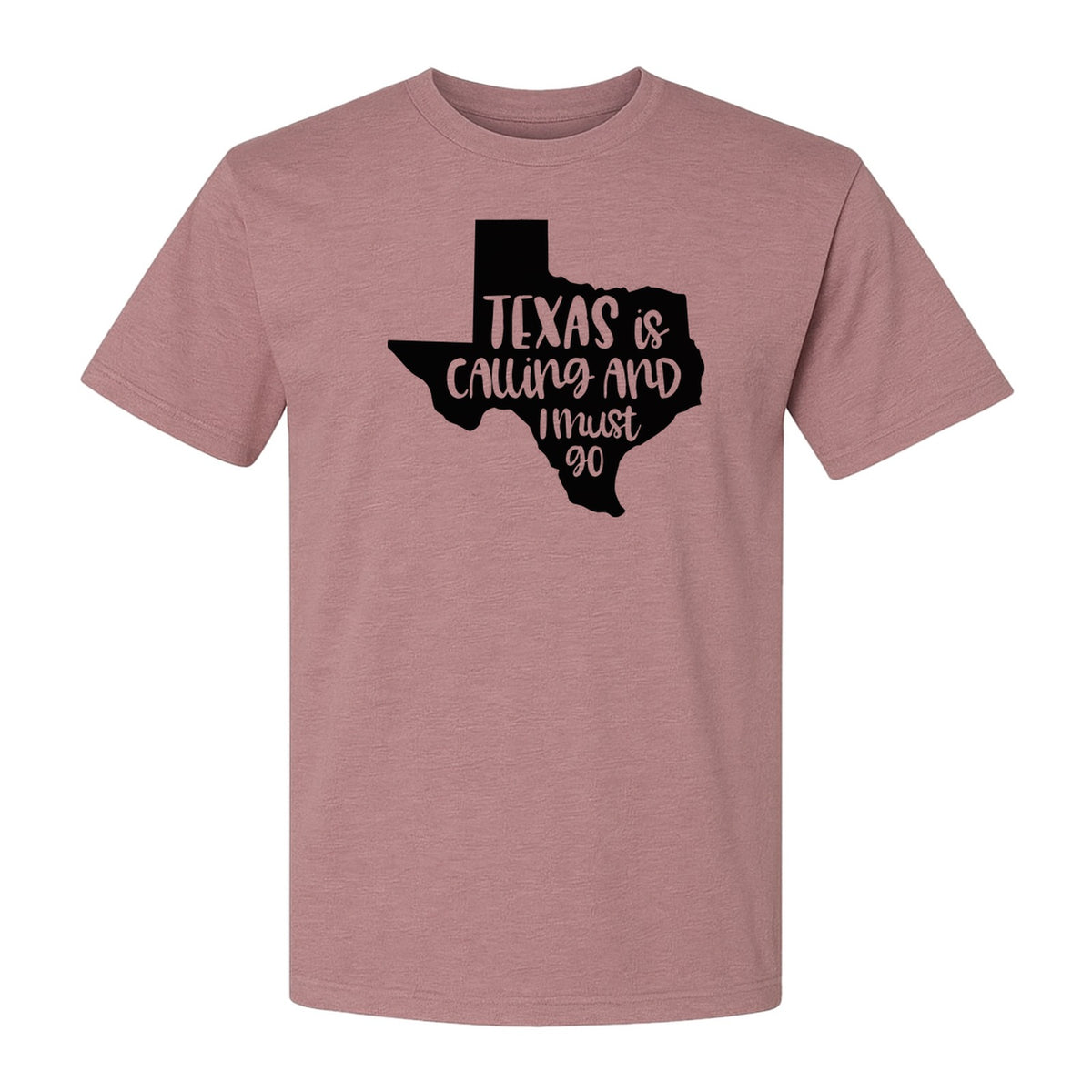 Texas Is Calling and I Must Go T-Shirt, State Outline Travel Graphic for Lone Star Road Trips