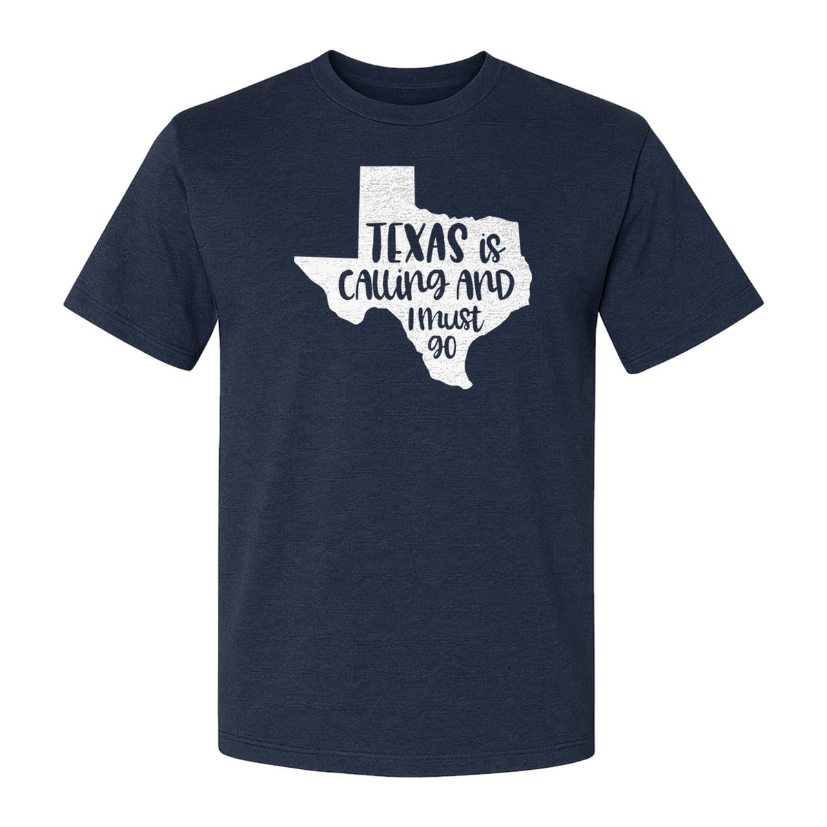 Texas Is Calling and I Must Go T-Shirt, State Outline Travel Graphic for Lone Star Road Trips