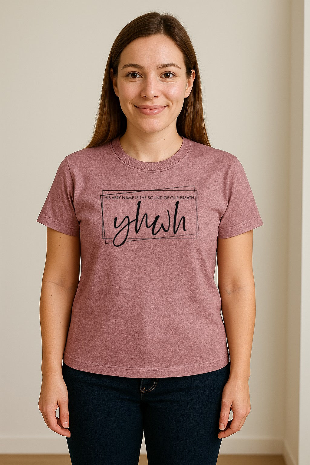 YHWH T-Shirt, His Very Name Is the Sound of Our Breath Faith Graphic for Christians