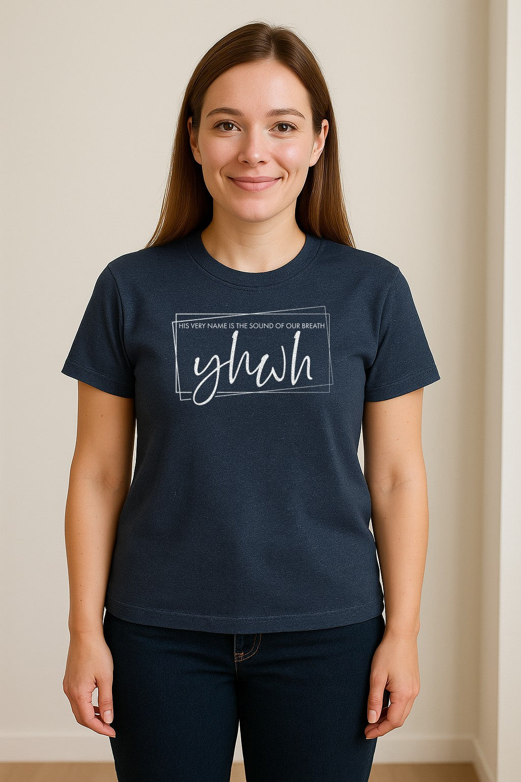YHWH T-Shirt, His Very Name Is the Sound of Our Breath Faith Graphic for Christians