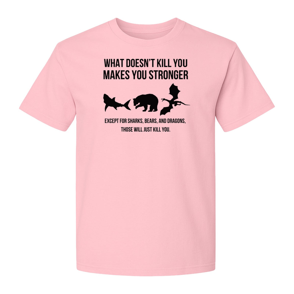 Shark Bear Dragon T-Shirt, What Doesn't Kill You Sarcastic Survival Humor Graphic