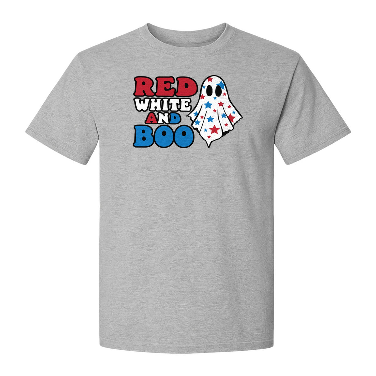 Patriotic Ghost T-Shirt, Red White and Boo Independence Day Graphic for Fourth of July