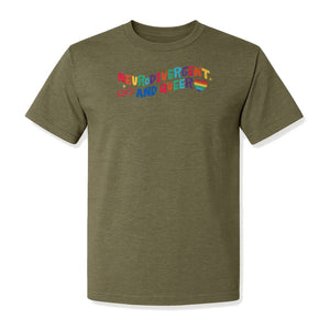 Neurodivergent and Queer T-Shirt, Rainbow Heart Infinity Symbol Pride Awareness Graphic
