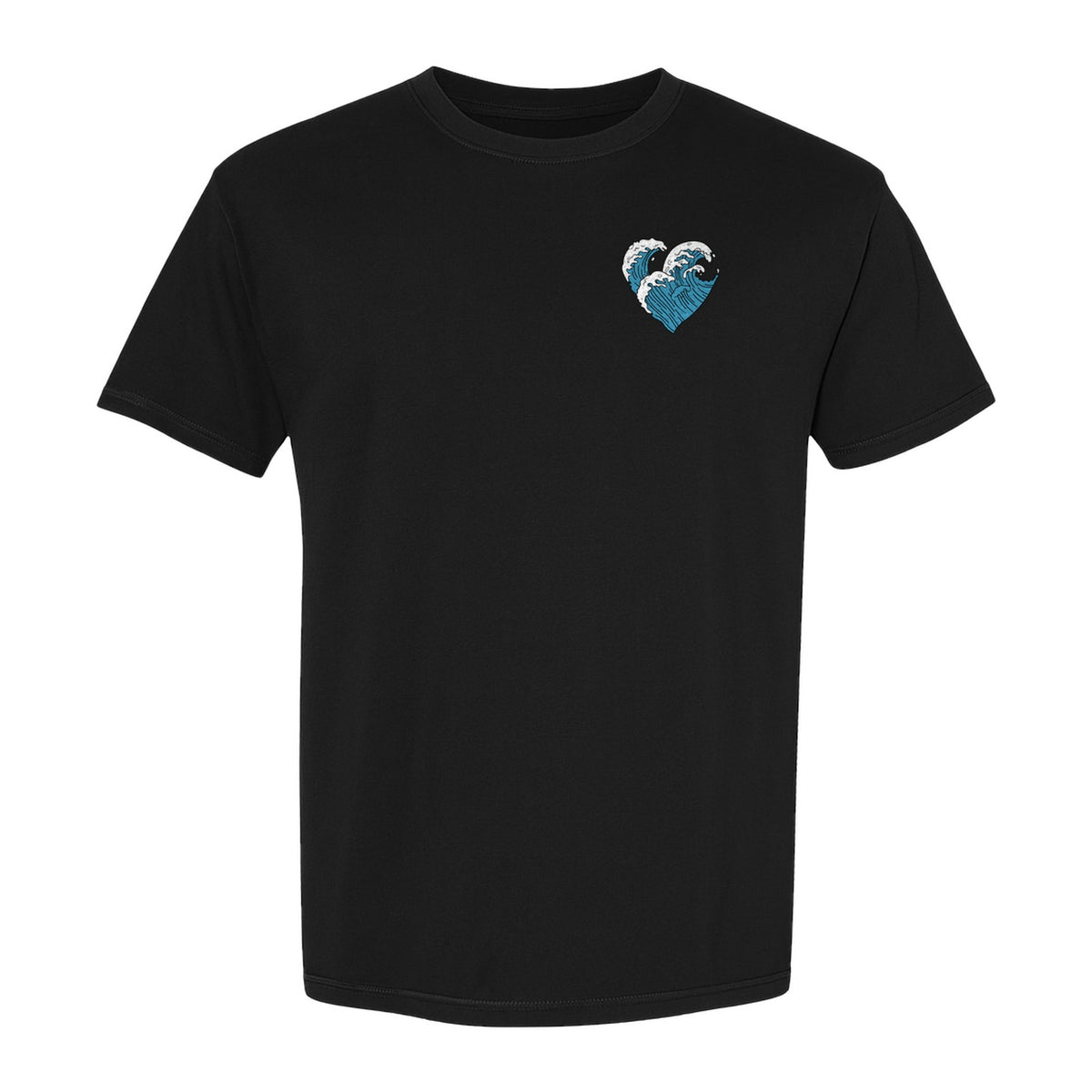 Ocean Wave Heart T-Shirt, Minimal Beach Graphic for Surf Lovers and Summer Vacations