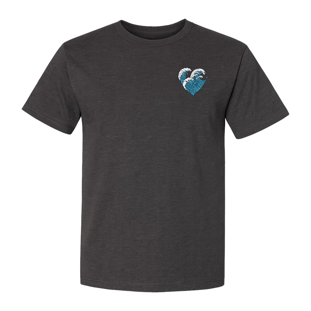 Ocean Wave Heart T-Shirt, Minimal Beach Graphic for Surf Lovers and Summer Vacations