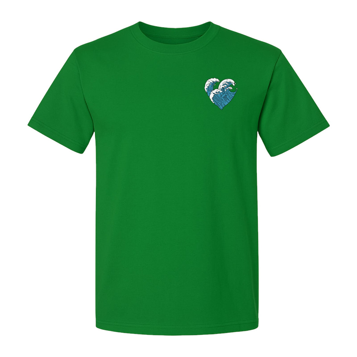 Ocean Wave Heart T-Shirt, Minimal Beach Graphic for Surf Lovers and Summer Vacations