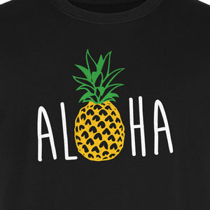 Pineapple Aloha T-Shirt, Tropical Vacation Graphic for Hawaii Trips and Beach Getaways
