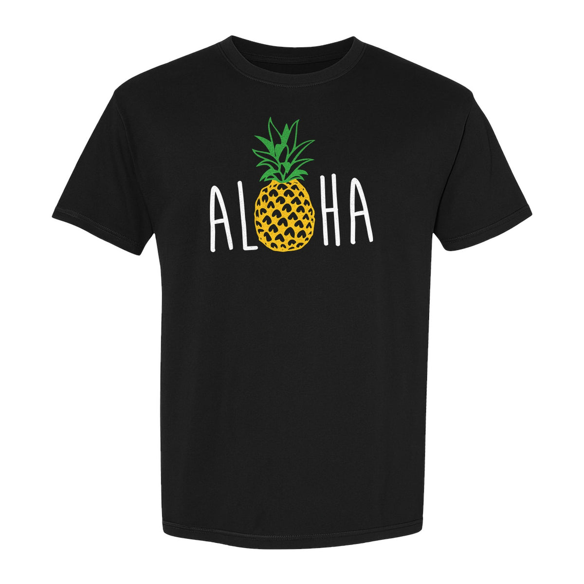 Pineapple Aloha T-Shirt, Tropical Vacation Graphic for Hawaii Trips and Beach Getaways