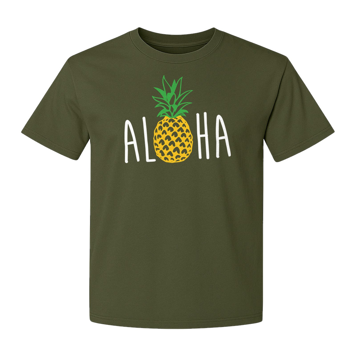Pineapple Aloha T-Shirt, Tropical Vacation Graphic for Hawaii Trips and Beach Getaways