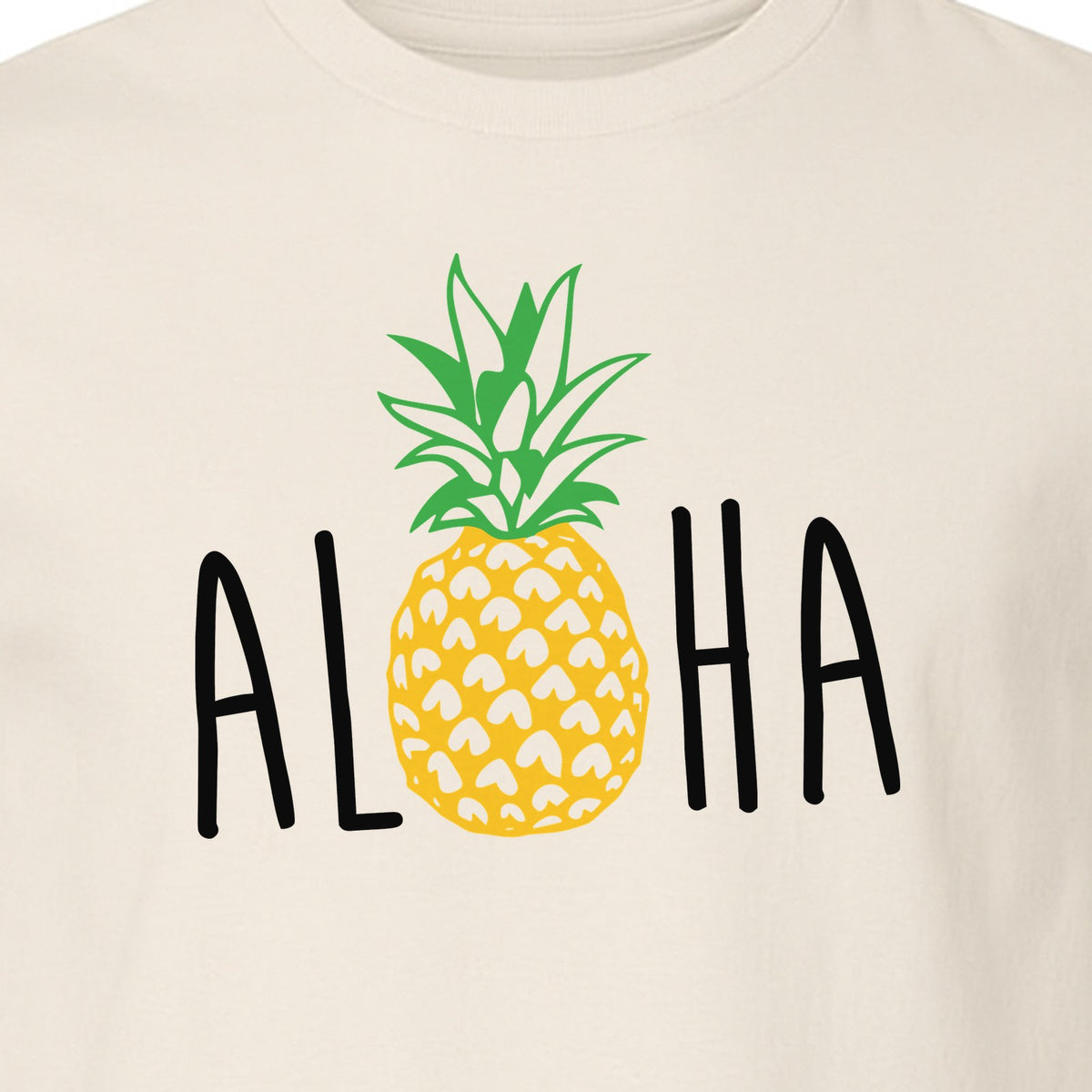 Pineapple Aloha T-Shirt, Tropical Vacation Graphic for Hawaii Trips and Beach Getaways