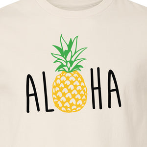 Pineapple Aloha T-Shirt, Tropical Vacation Graphic for Hawaii Trips and Beach Getaways
