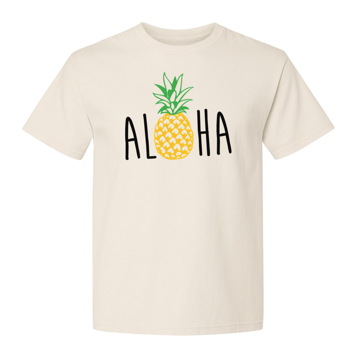 Pineapple Aloha T-Shirt, Tropical Vacation Graphic for Hawaii Trips and Beach Getaways