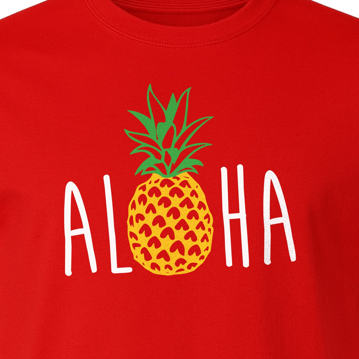 Pineapple Aloha T-Shirt, Tropical Vacation Graphic for Hawaii Trips and Beach Getaways