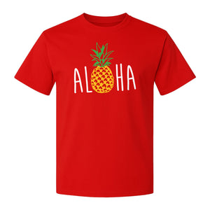 Pineapple Aloha T-Shirt, Tropical Vacation Graphic for Hawaii Trips and Beach Getaways