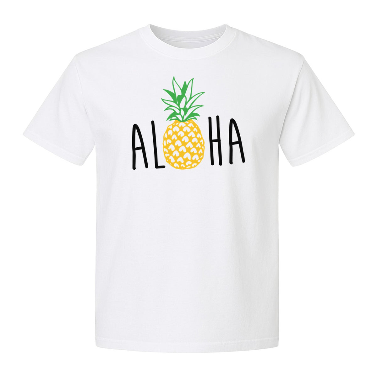 Pineapple Aloha T-Shirt, Tropical Vacation Graphic for Hawaii Trips and Beach Getaways