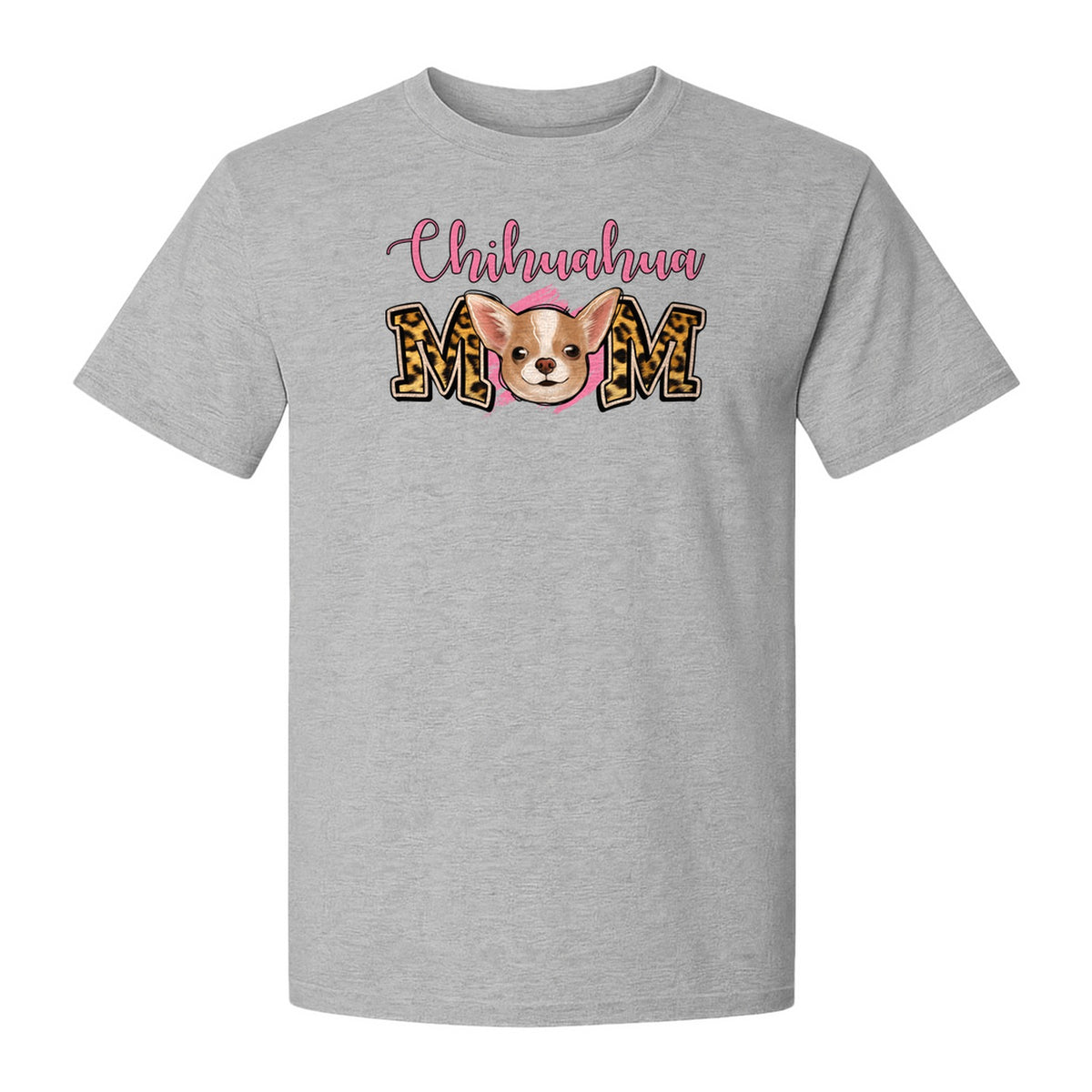 Chihuahua Mom T-Shirt, Leopard Print Dog Lover Gift for Proud Pet Parents
