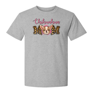 Chihuahua Mom T-Shirt, Leopard Print Dog Lover Gift for Proud Pet Parents