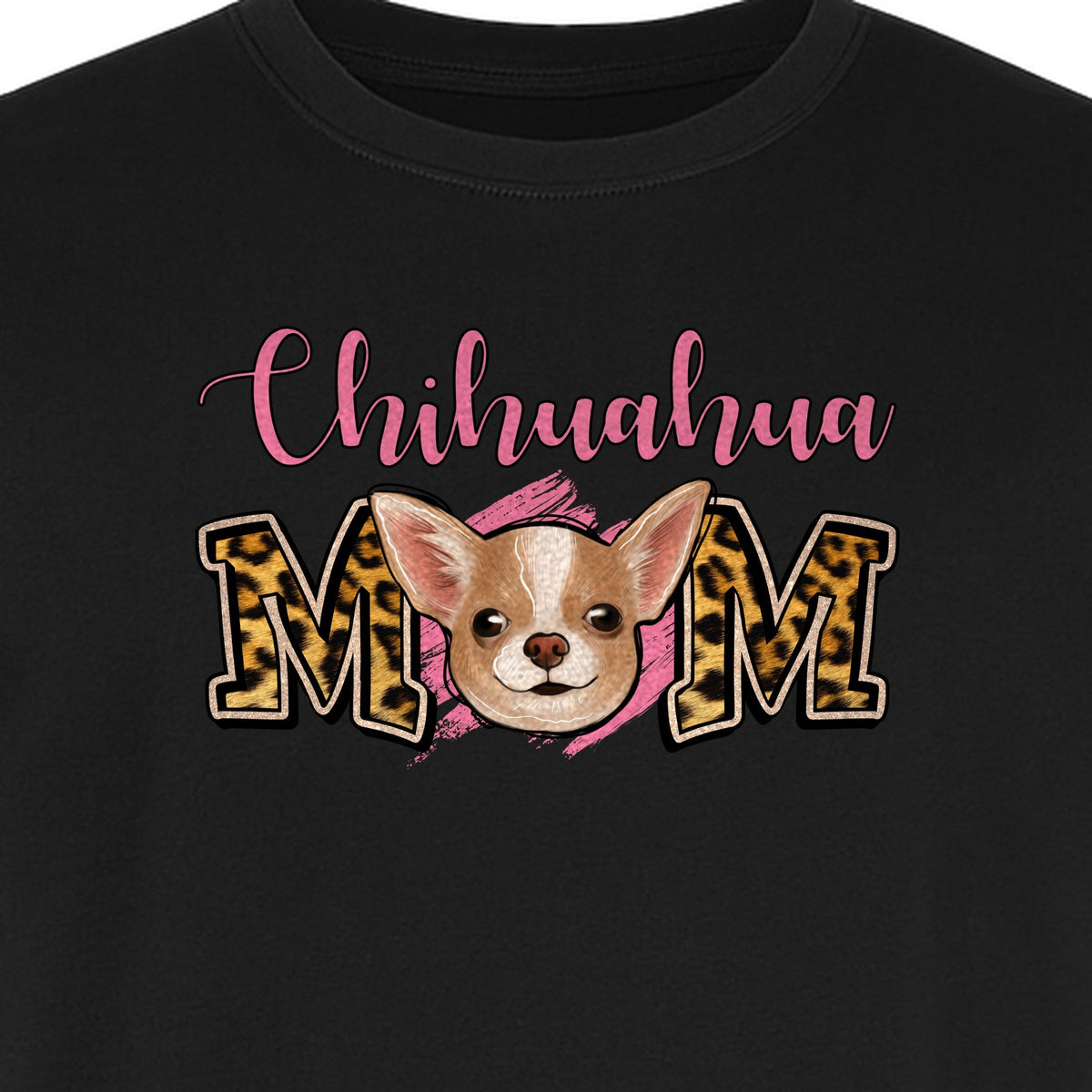Chihuahua Mom T-Shirt, Leopard Print Dog Lover Gift for Proud Pet Parents