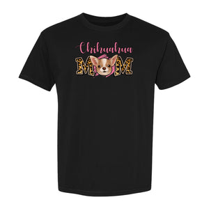 Chihuahua Mom T-Shirt, Leopard Print Dog Lover Gift for Proud Pet Parents