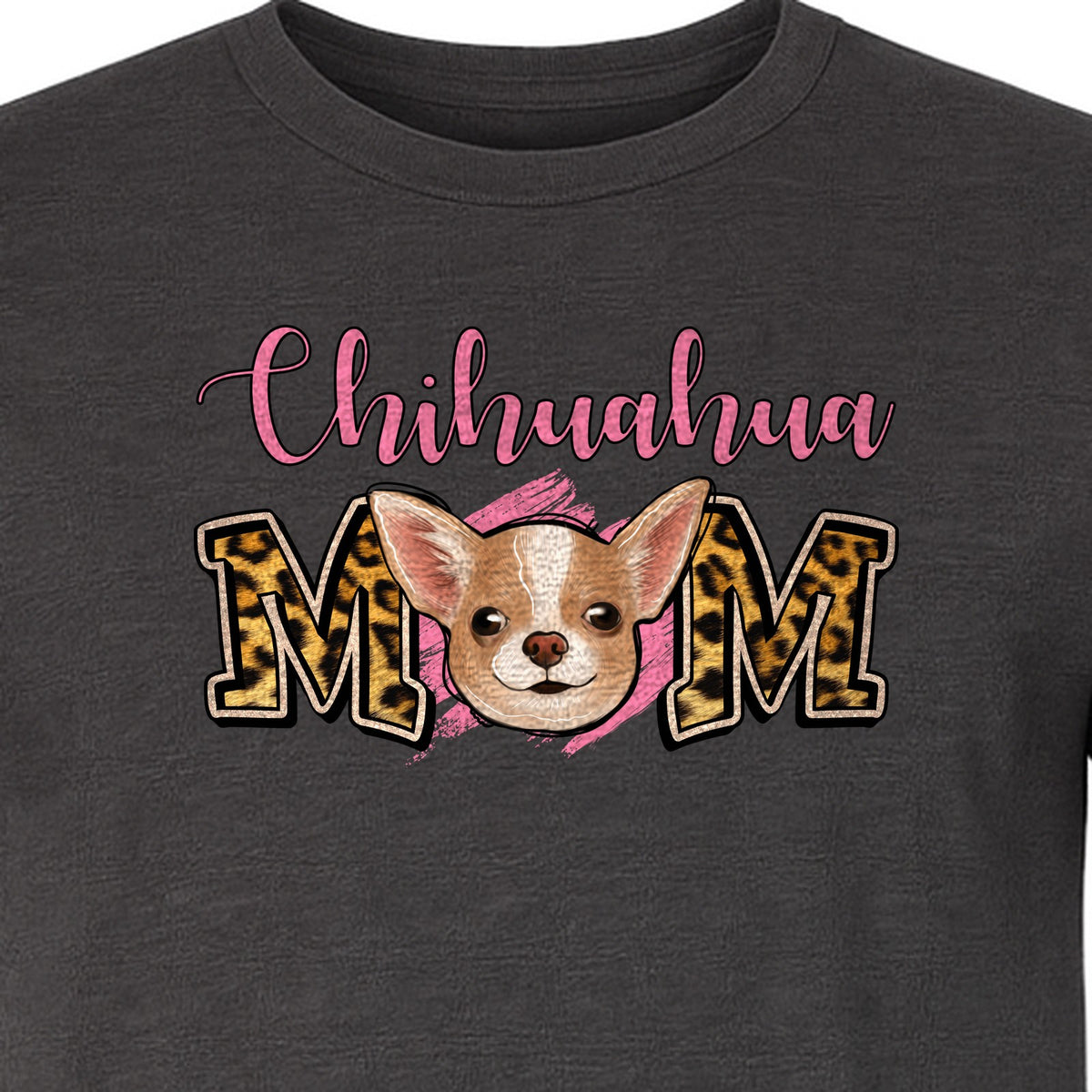 Chihuahua Mom T-Shirt, Leopard Print Dog Lover Gift for Proud Pet Parents