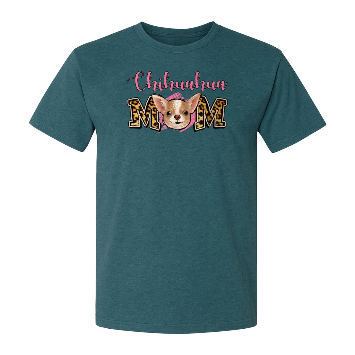 Chihuahua Mom T-Shirt, Leopard Print Dog Lover Gift for Proud Pet Parents