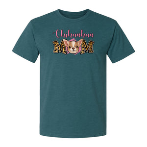 Chihuahua Mom T-Shirt, Leopard Print Dog Lover Gift for Proud Pet Parents