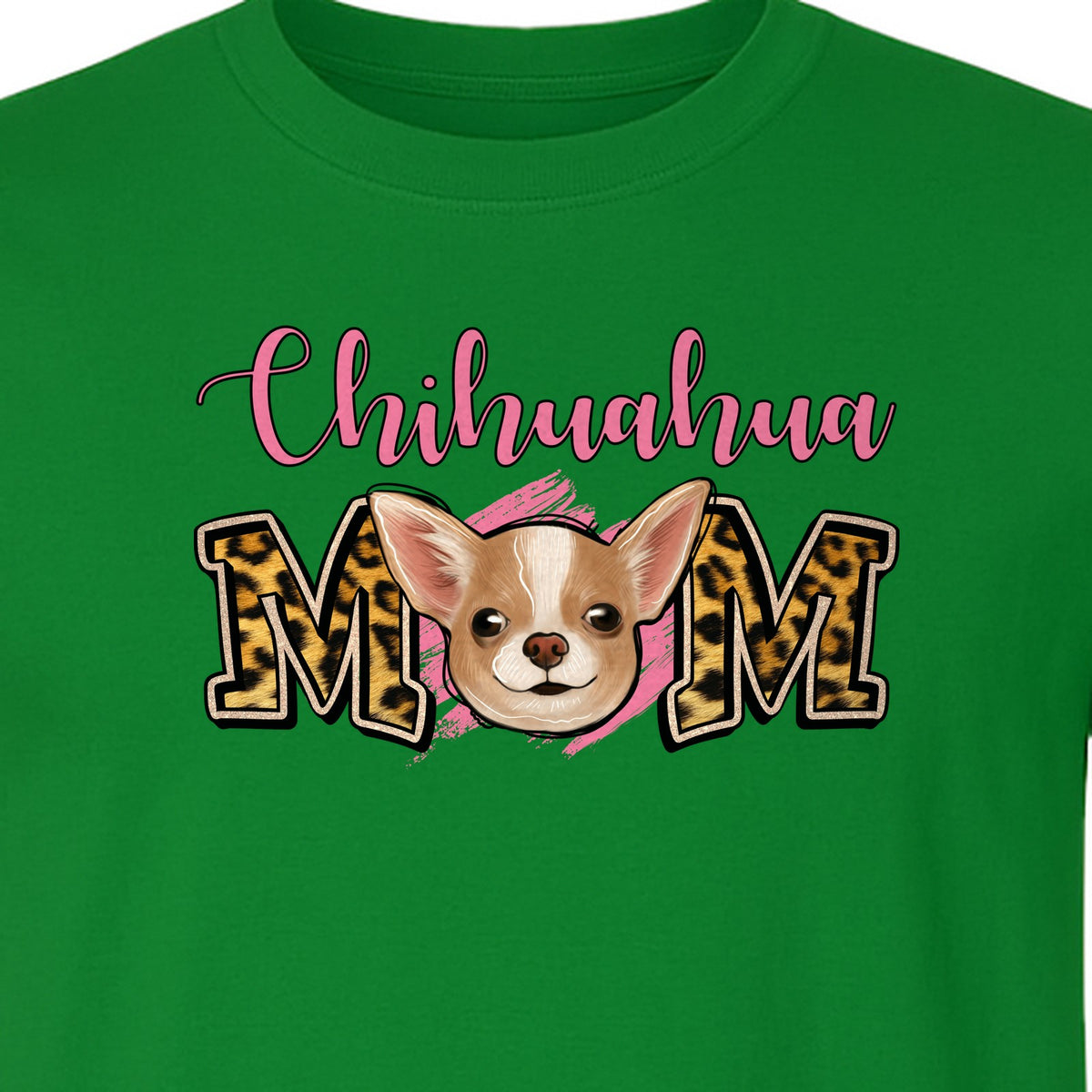 Chihuahua Mom T-Shirt, Leopard Print Dog Lover Gift for Proud Pet Parents