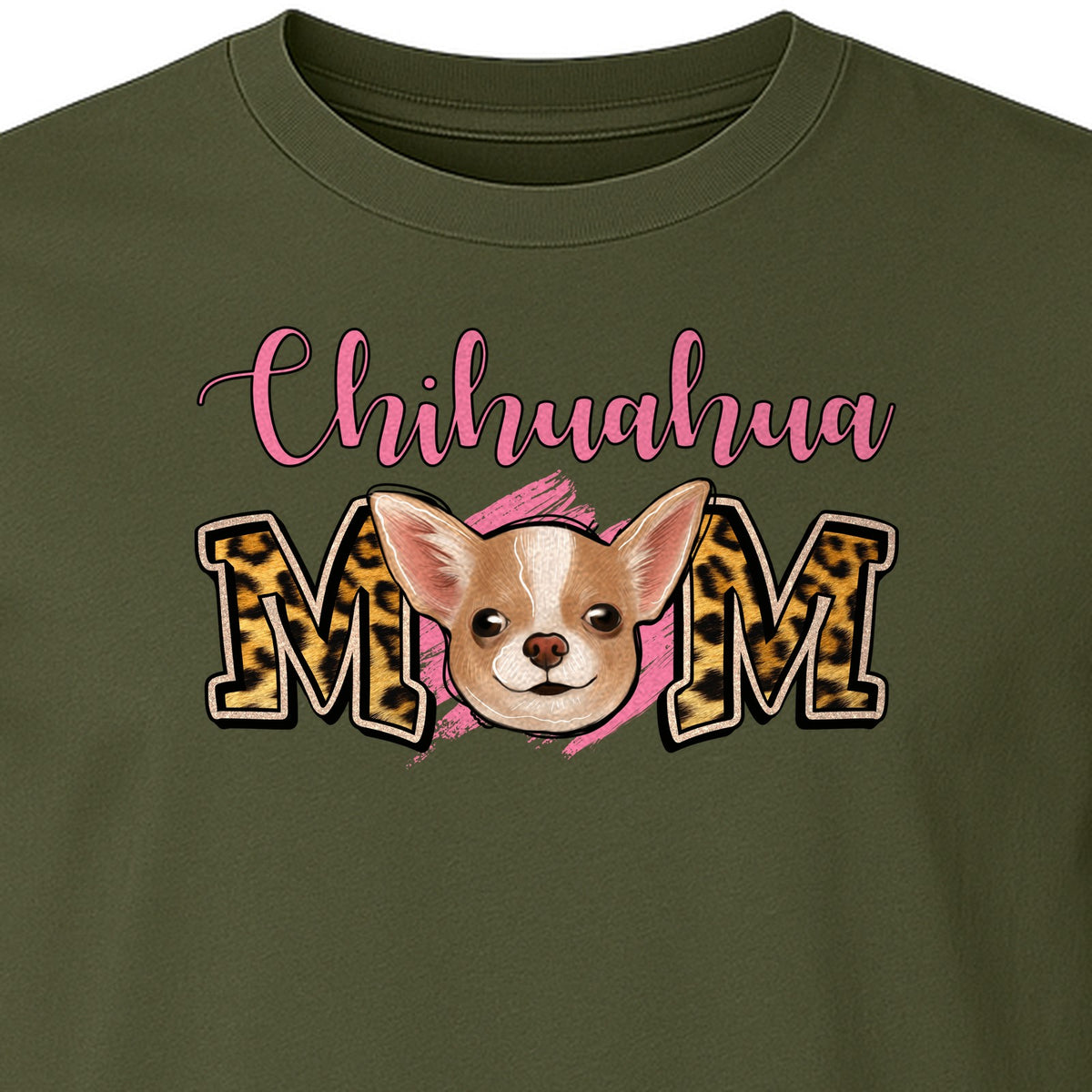 Chihuahua Mom T-Shirt, Leopard Print Dog Lover Gift for Proud Pet Parents