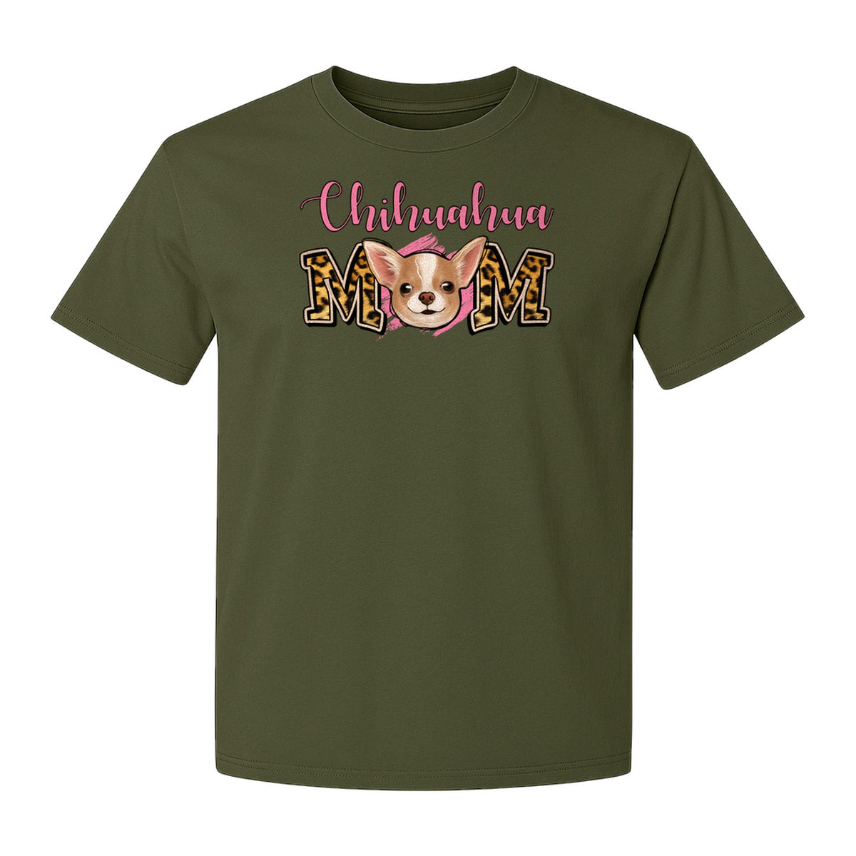 Chihuahua Mom T-Shirt, Leopard Print Dog Lover Gift for Proud Pet Parents