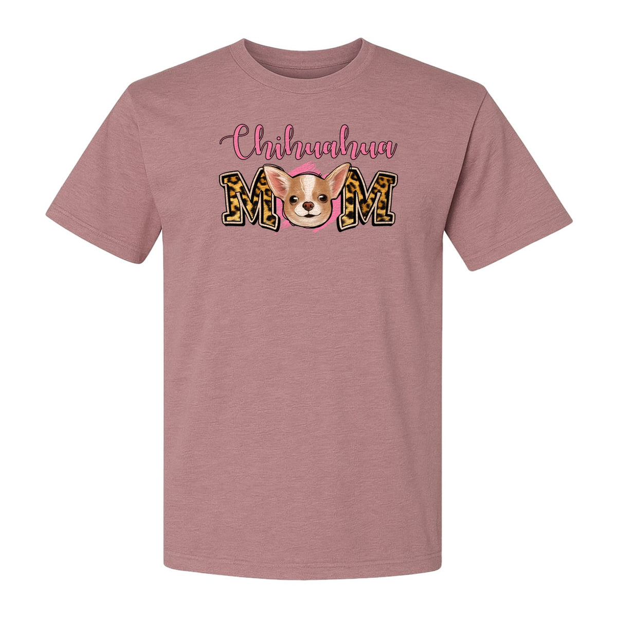 Chihuahua Mom T-Shirt, Leopard Print Dog Lover Gift for Proud Pet Parents