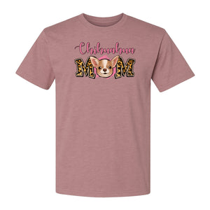 Chihuahua Mom T-Shirt, Leopard Print Dog Lover Gift for Proud Pet Parents